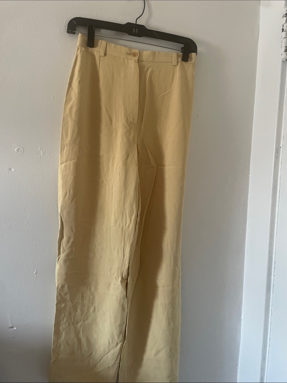 Giorgio Armani Light Yellow Straight-Leg Chinos